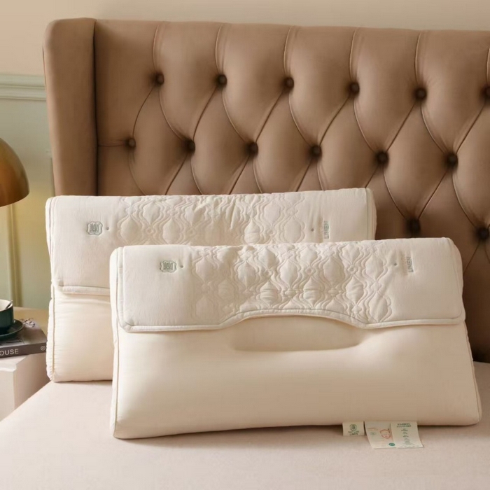 91家纺网 家纺一手货源 找家纺 （总）云熙枕业 2025新款棉麻丝滑绵柔舒适羽丝保健枕 枕头枕芯