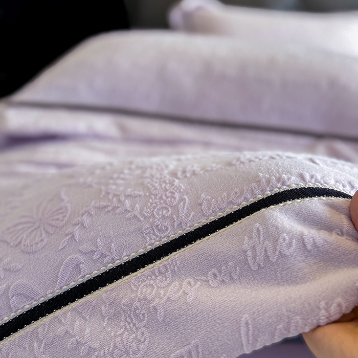 91家纺网 家纺一手货源 找家纺 若未家居 LOVEWE HOUSE 2025新款高克重牛奶绒四件套-一封情书 一封情书-浅紫