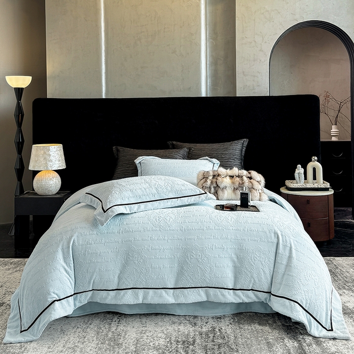 若未家居 LOVEWE HOUSE 2025新款高克重牛奶绒四件套-一封情书 一封情书-婴儿蓝