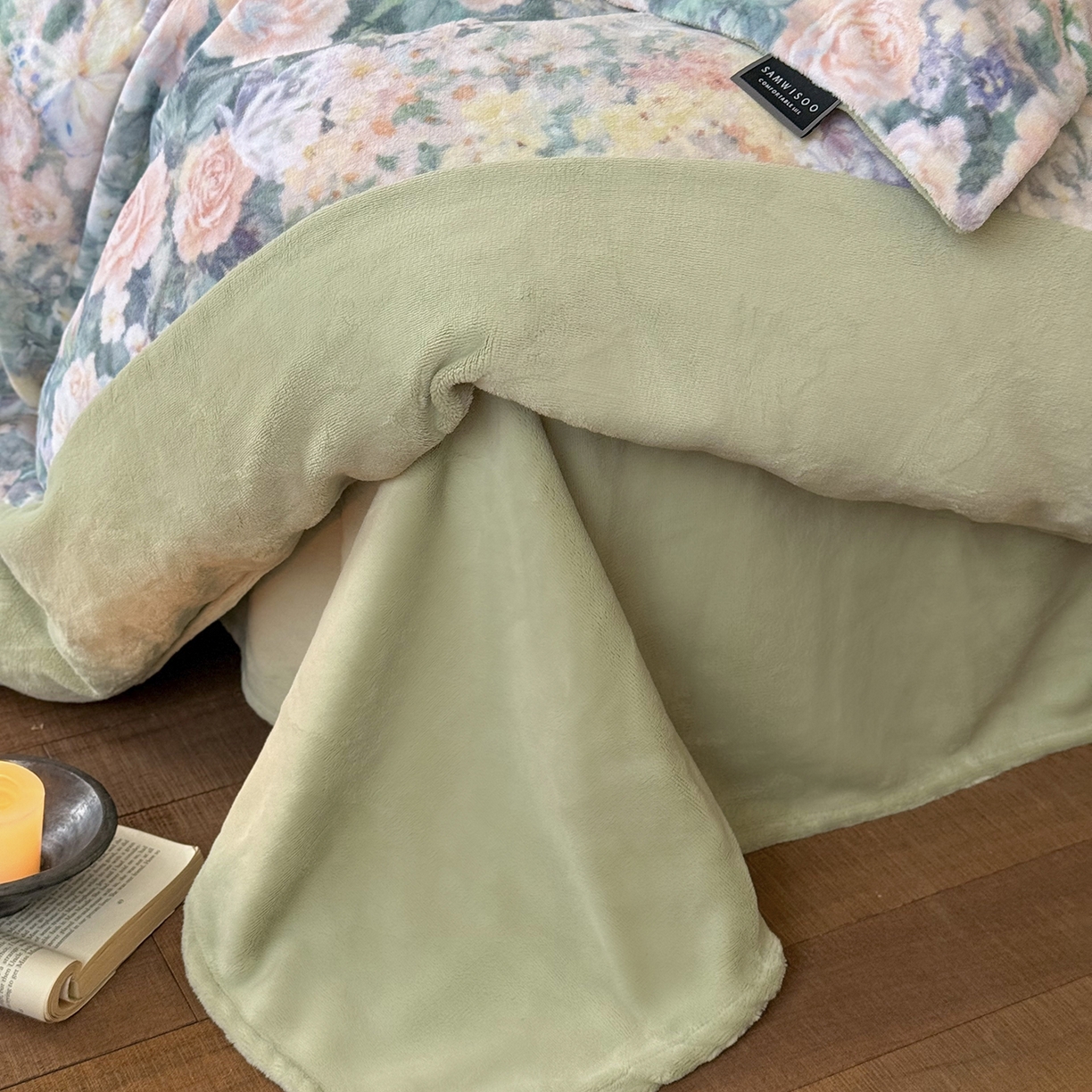 91家纺网 家纺一手货源 找家纺 三味舒屋 2025新款绒卉奢暖印花牛奶绒海德花园系列四件套 (控价券后不低于318/338) 海瑟薇