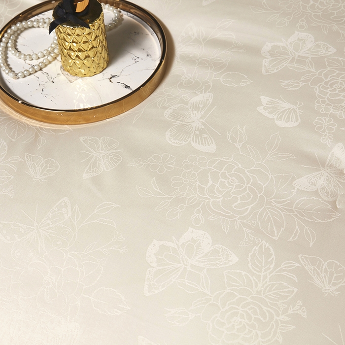 91家纺网 家纺一手货源 找家纺 欧夏家纺 2025新款全棉被子大提花冬被春秋被羊绒蛋白大豆被二合一子母被 奶白色