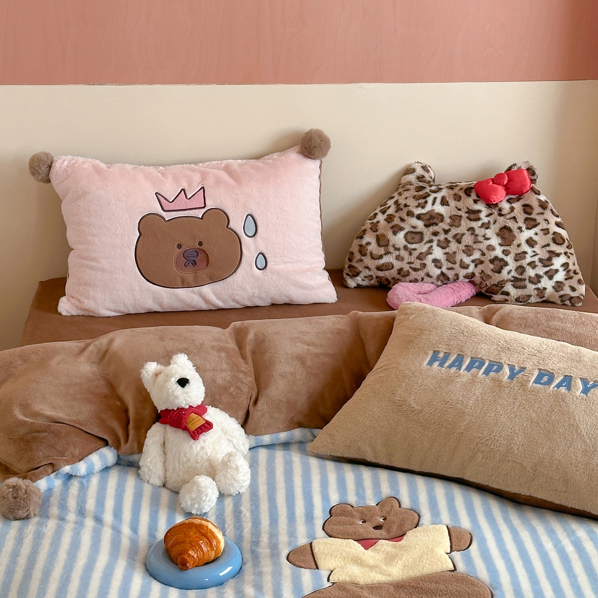 91家纺网 家纺一手货源 找家纺 （总）桔子家纺 2025新款秋冬学院派兔兔绒牛奶绒系列四件套