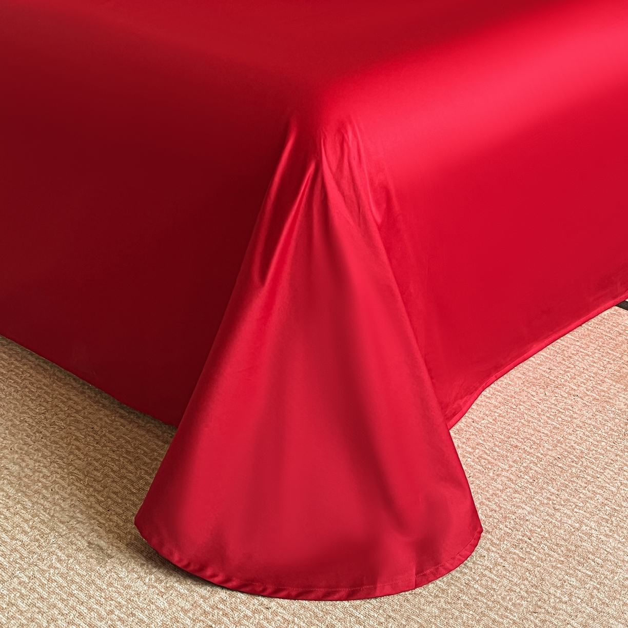 91家纺网 家纺一手货源 找家纺 置顶家纺 2025新款亲肤刺绣婚庆四件套 锦上花-金大红