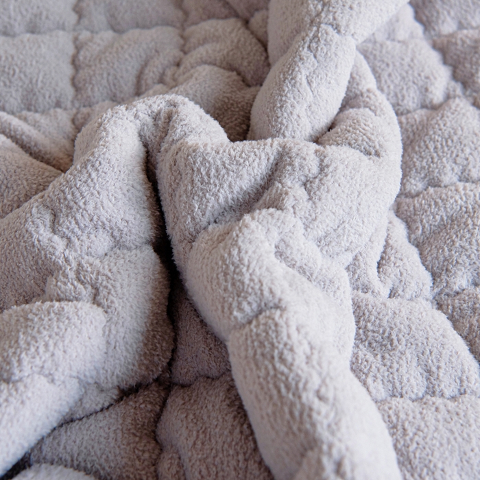 91家纺网 家纺一手货源 找家纺 胜权家纺 2025新款A类艾尼绒手包边夹棉软床垫 艾尼绒灰