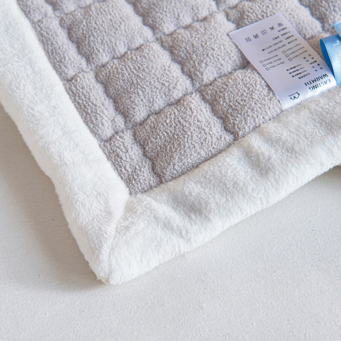 91家纺网 家纺一手货源 找家纺 胜权家纺 2025新款A类艾尼绒手包边夹棉软床垫 艾尼绒灰