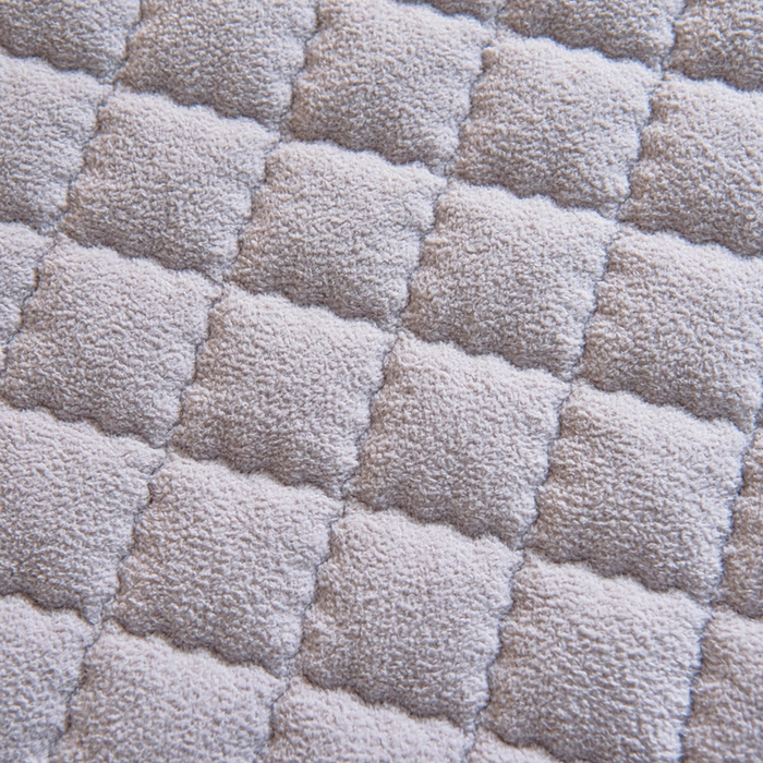 91家纺网 家纺一手货源 找家纺 胜权家纺 2025新款A类艾尼绒手包边夹棉软床垫 艾尼绒灰