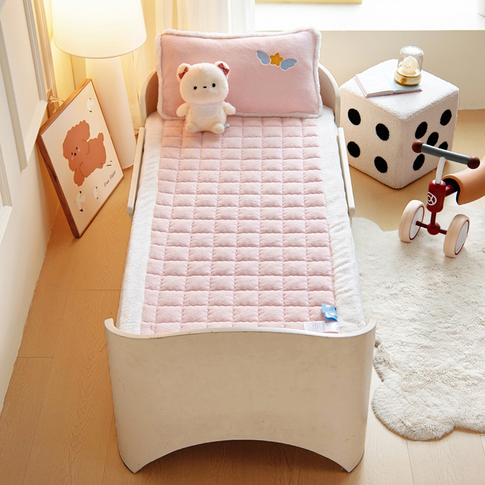 91家纺网 家纺一手货源 找家纺 （总）胜权家纺 2025新款A类艾尼绒手包边夹棉软床垫