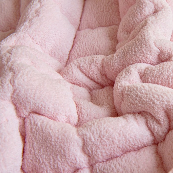 91家纺网 家纺一手货源 找家纺 胜权家纺 2025新款A类艾尼绒手包边夹棉软床垫 艾尼绒粉