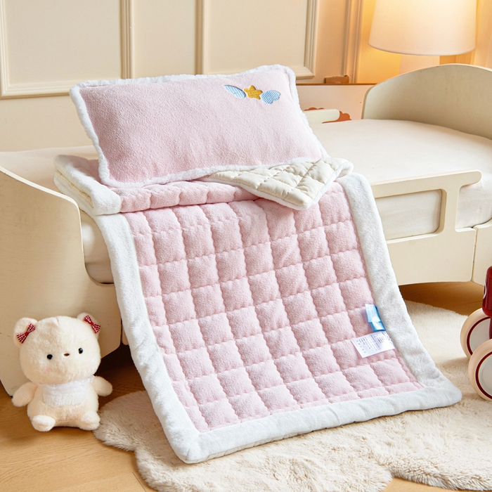 91家纺网 家纺一手货源 找家纺 胜权家纺 2025新款A类艾尼绒手包边夹棉软床垫 艾尼绒粉