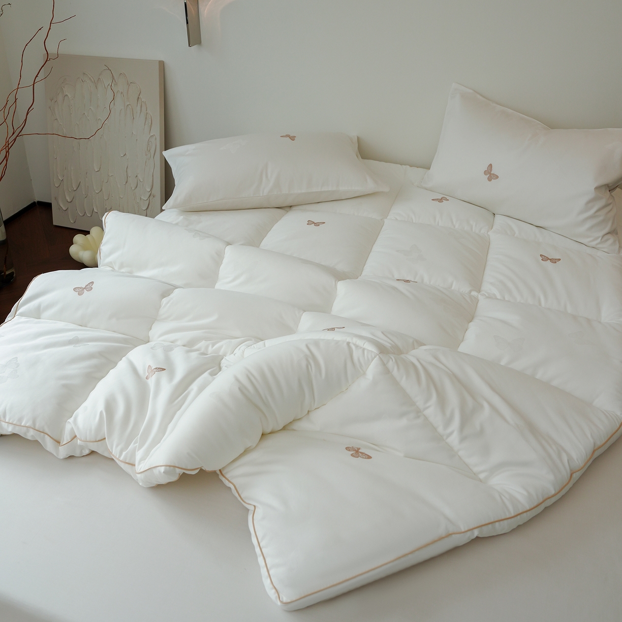 91家纺网 家纺一手货源 找家纺 （总）三味舒屋 2025新款全棉60支剪花立体床褥垫 （全平台控价券后不低于289/309元）