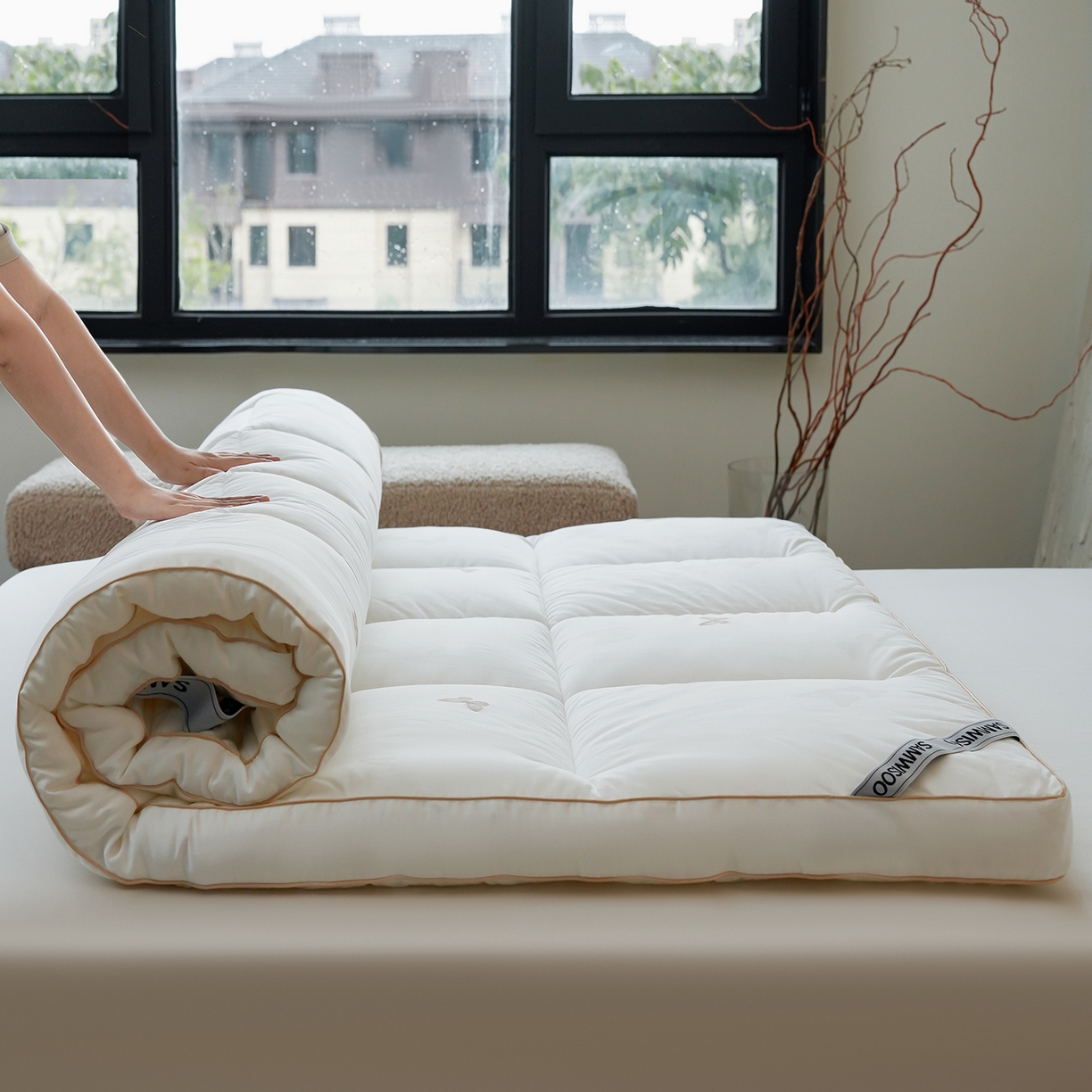 91家纺网 家纺一手货源 找家纺 （总）三味舒屋 2025新款全棉60支剪花立体床褥垫 （全平台控价券后不低于289/309元）