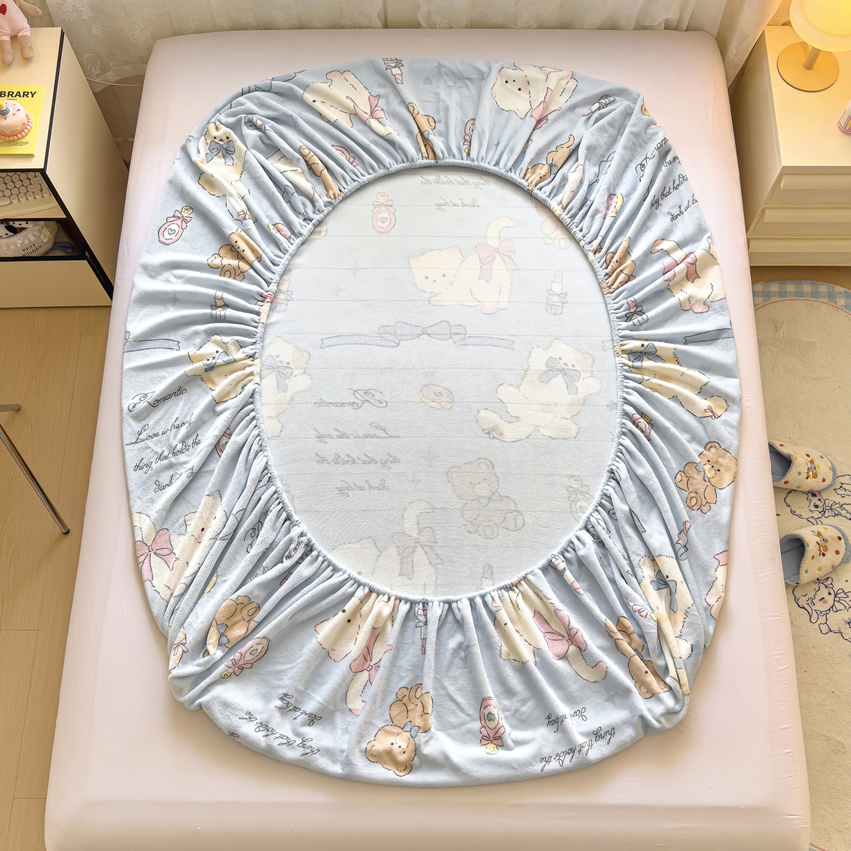 91家纺网 家纺一手货源 找家纺 灿哈家纺 2025新款牛奶绒印花床笠单品床笠床笠单件床笠三件套 后花园