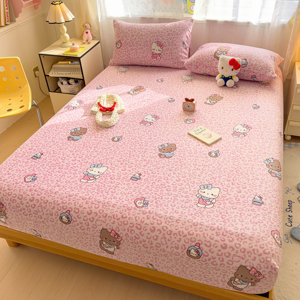 91家纺网 家纺一手货源 找家纺 灿哈家纺 2025新款牛奶绒印花床笠单品床笠床笠单件床笠三件套 小宝贝