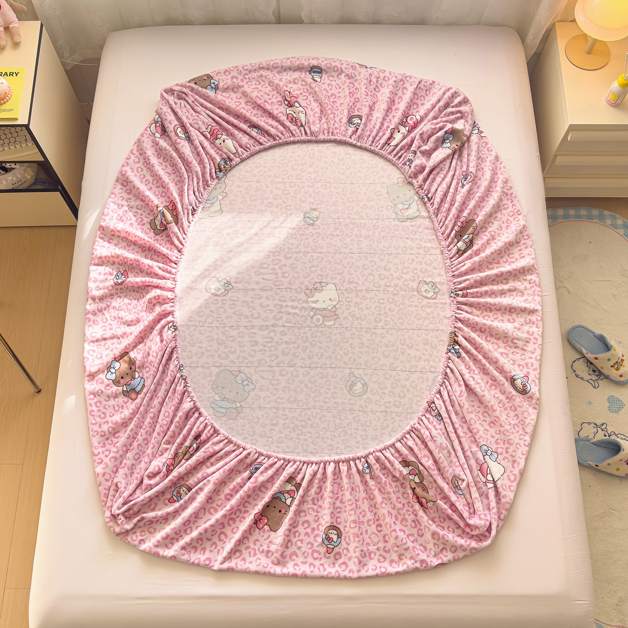 91家纺网 家纺一手货源 找家纺 灿哈家纺 2025新款牛奶绒印花床笠单品床笠床笠单件床笠三件套 小宝贝