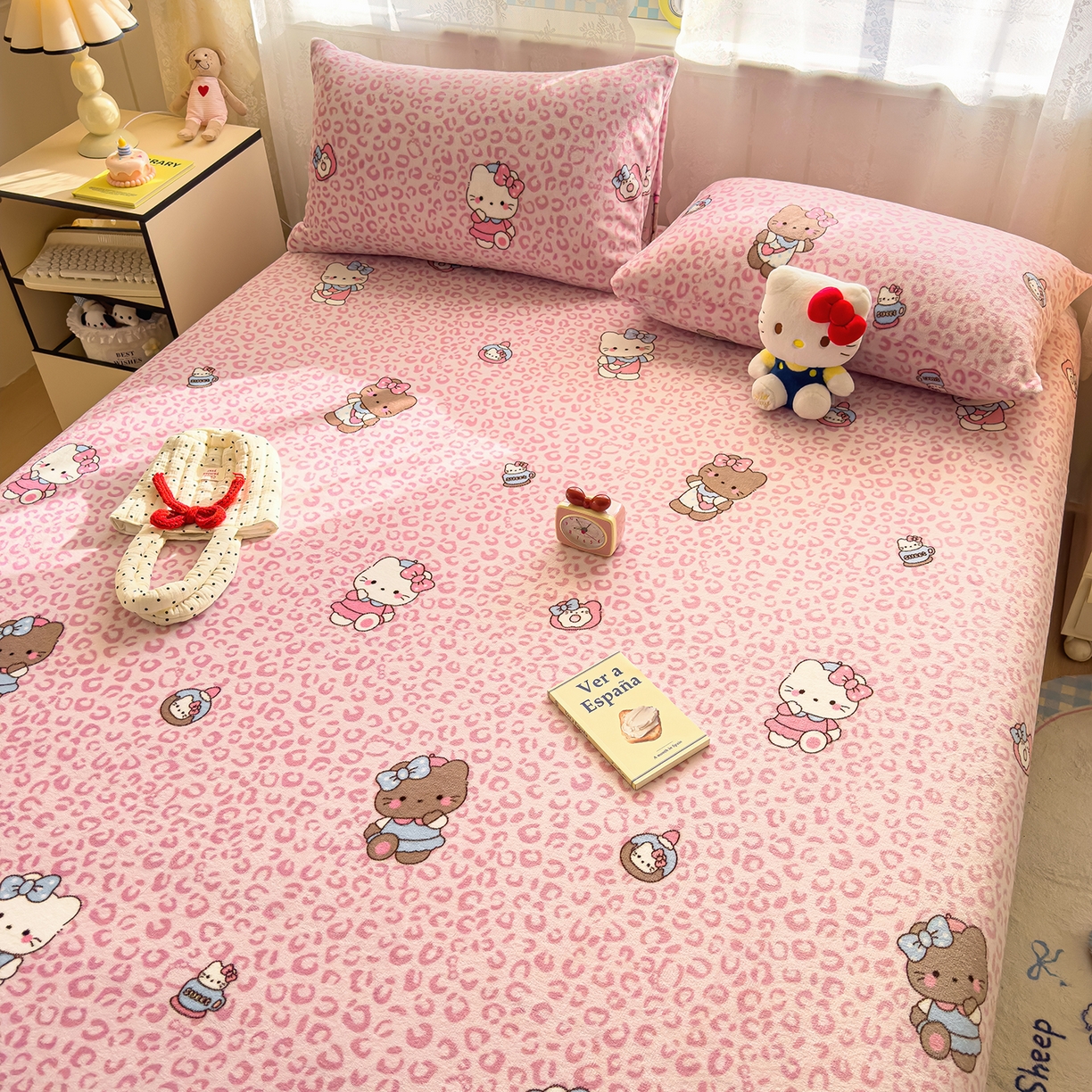 91家纺网 家纺一手货源 找家纺 灿哈家纺 2025新款牛奶绒印花床笠单品床笠床笠单件床笠三件套 小宝贝