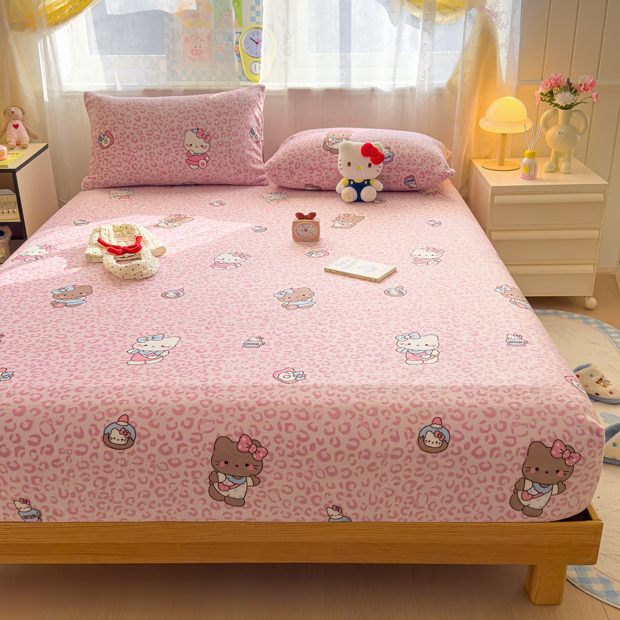 91家纺网 家纺一手货源 找家纺 灿哈家纺 2025新款牛奶绒印花床笠单品床笠床笠单件床笠三件套 小宝贝