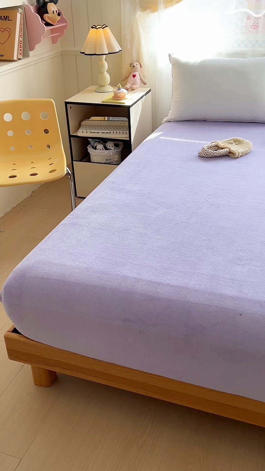 91家纺网 家纺一手货源 找家纺 灿哈家纺 2025新款牛奶绒印花床笠单品床笠床笠单件床笠三件套 高贵紫