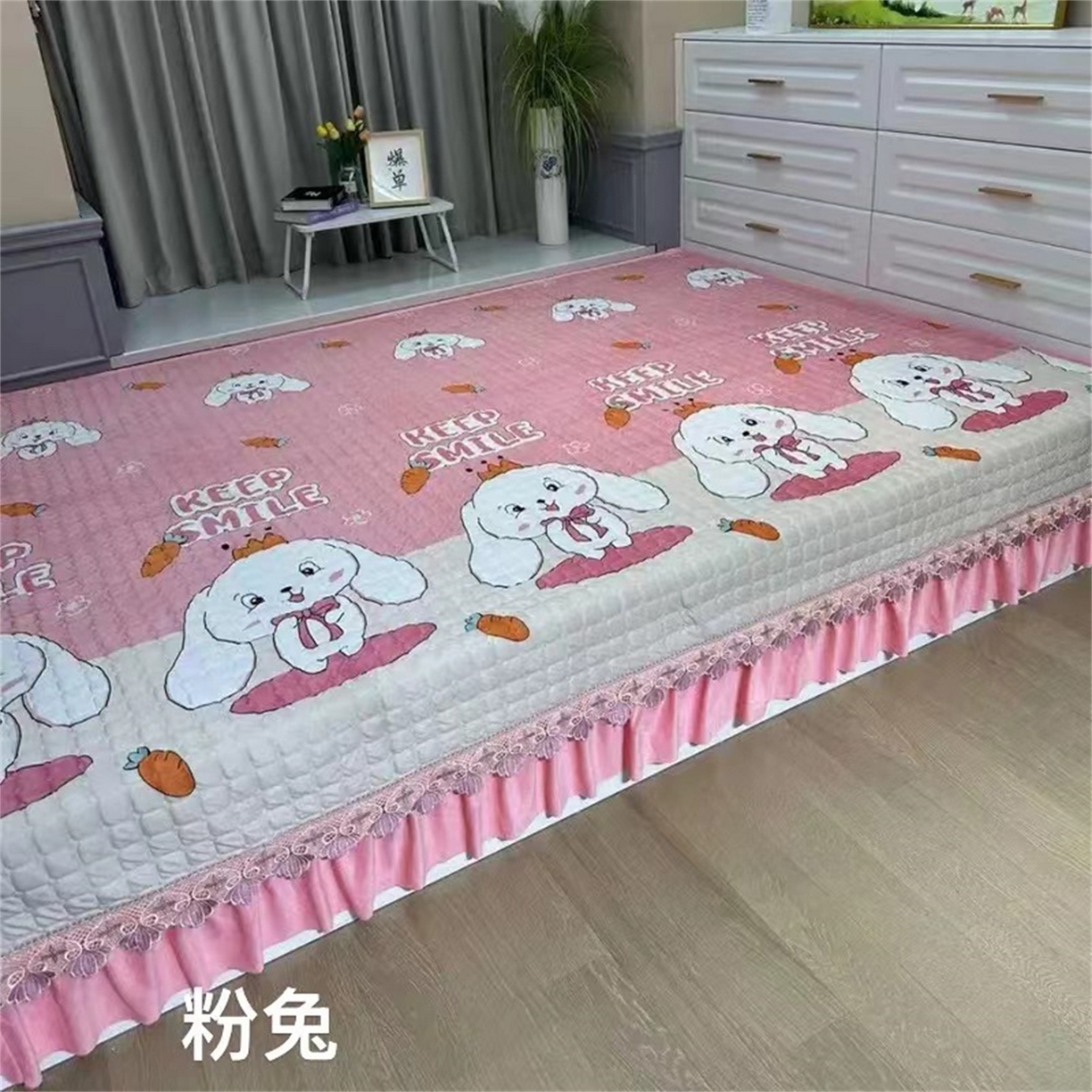 91家纺网 家纺一手货源 找家纺 （总）铭源榻榻米炕盖 新款水晶绒双面榻榻米炕盖