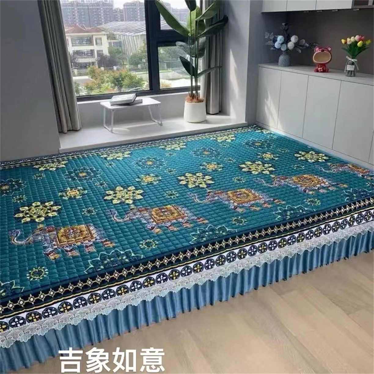 91家纺网 家纺一手货源 找家纺 （总）铭源榻榻米炕盖 新款水晶绒双面榻榻米炕盖