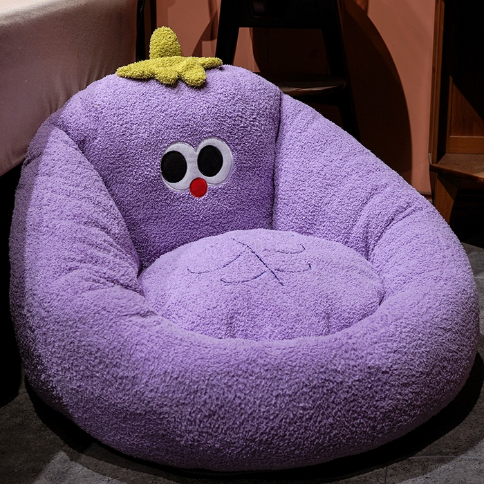 91家纺网 家纺一手货源 找家纺 （总）仟亿莱 2025新款大眼腹肌茄子半包围蒲团坐垫