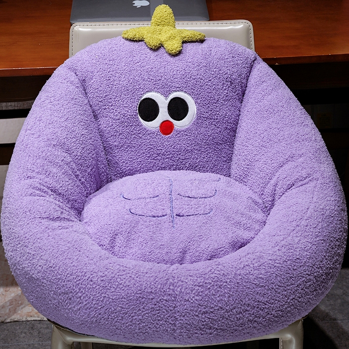 91家纺网 家纺一手货源 找家纺 （总）仟亿莱 2025新款大眼腹肌茄子半包围蒲团坐垫