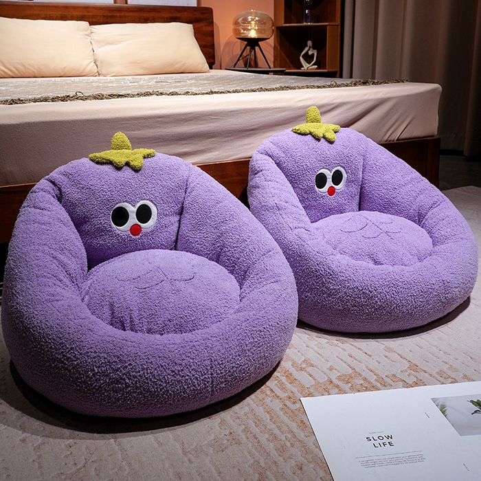 91家纺网 家纺一手货源 找家纺 （总）仟亿莱 2025新款大眼腹肌茄子半包围蒲团坐垫