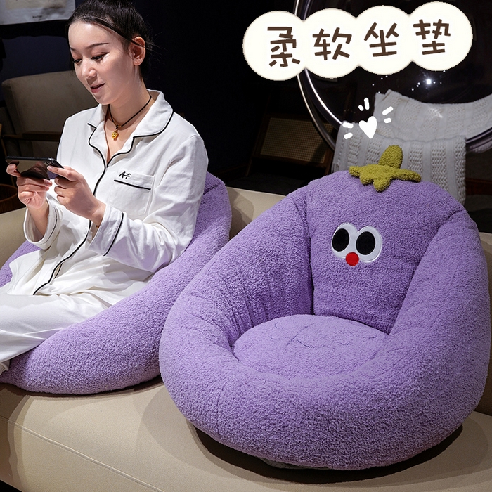 91家纺网 家纺一手货源 找家纺 （总）仟亿莱 2025新款大眼腹肌茄子半包围蒲团坐垫