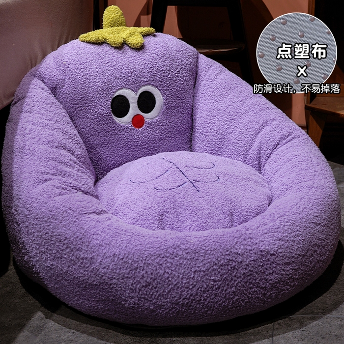 91家纺网 家纺一手货源 找家纺 （总）仟亿莱 2025新款大眼腹肌茄子半包围蒲团坐垫