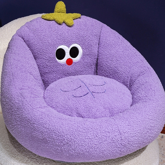 91家纺网 家纺一手货源 找家纺 （总）仟亿莱 2025新款大眼腹肌茄子半包围蒲团坐垫