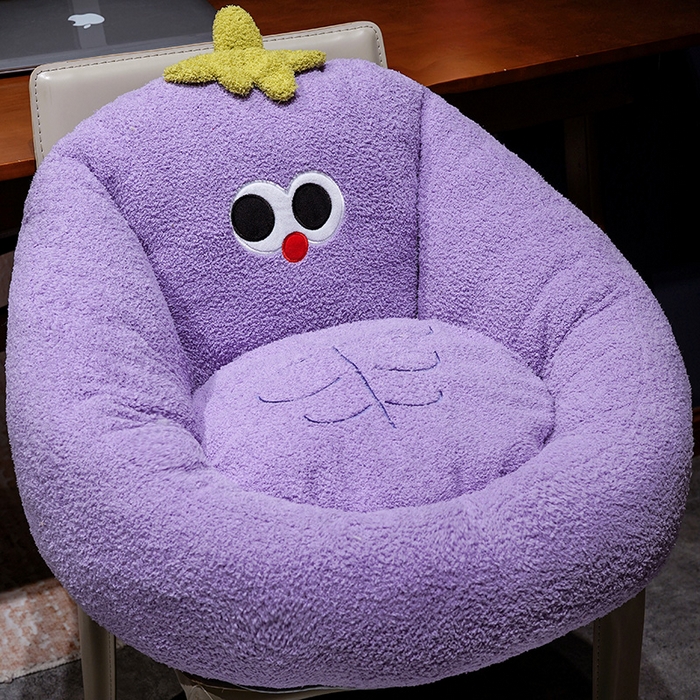 91家纺网 家纺一手货源 找家纺 （总）仟亿莱 2025新款大眼腹肌茄子半包围蒲团坐垫