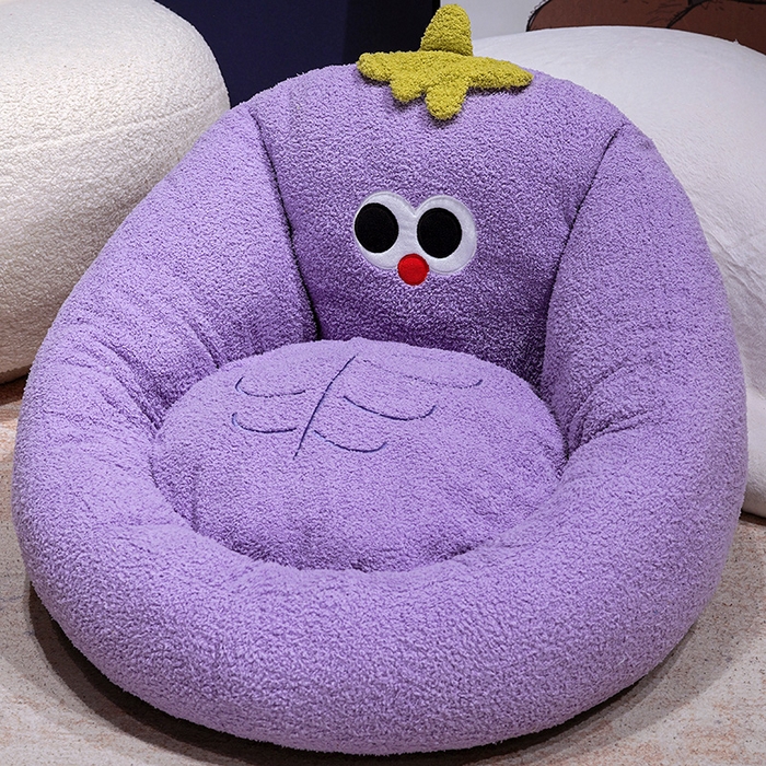 91家纺网 家纺一手货源 找家纺 （总）仟亿莱 2025新款大眼腹肌茄子半包围蒲团坐垫