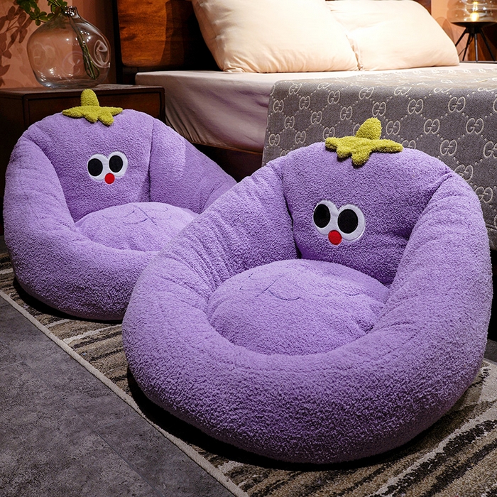 91家纺网 家纺一手货源 找家纺 （总）仟亿莱 2025新款大眼腹肌茄子半包围蒲团坐垫