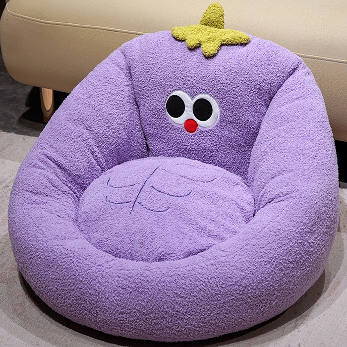 91家纺网 家纺一手货源 找家纺 （总）仟亿莱 2025新款大眼腹肌茄子半包围蒲团坐垫