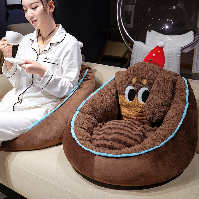 91家纺网 家纺一手货源 找家纺 （总）仟亿莱 2025新款腊肠狗半包围蒲团坐垫