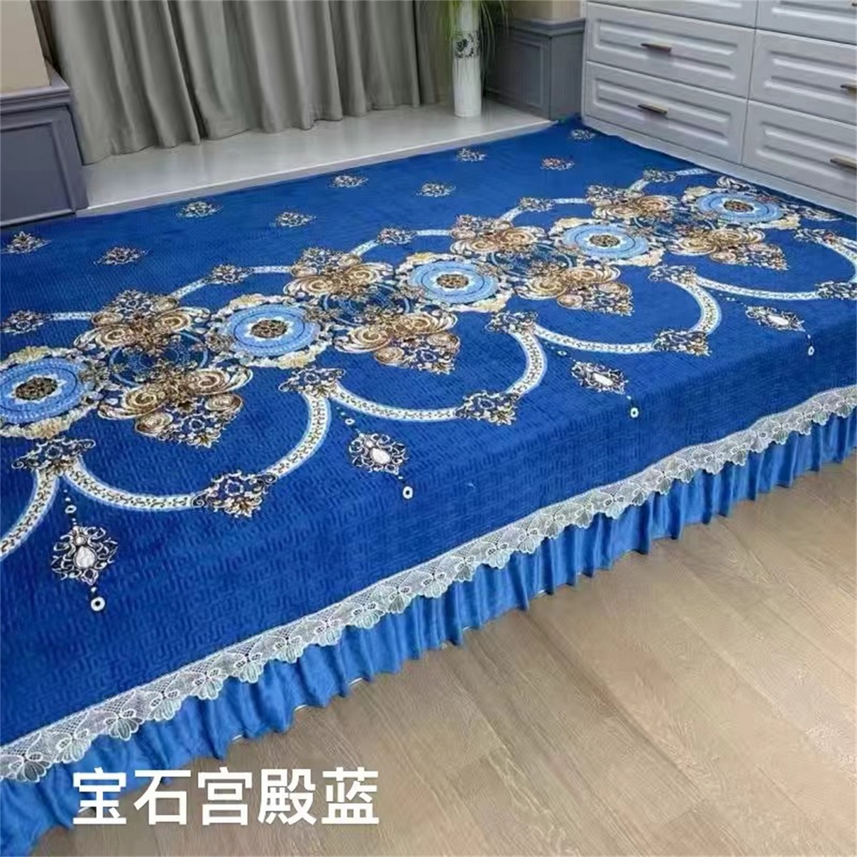 91家纺网 家纺一手货源 找家纺 （总）铭源榻榻米炕盖 新款水晶绒双面榻榻米炕盖