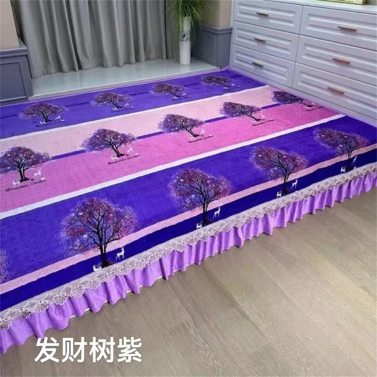 91家纺网 家纺一手货源 找家纺 （总）铭源榻榻米炕盖 新款水晶绒双面榻榻米炕盖