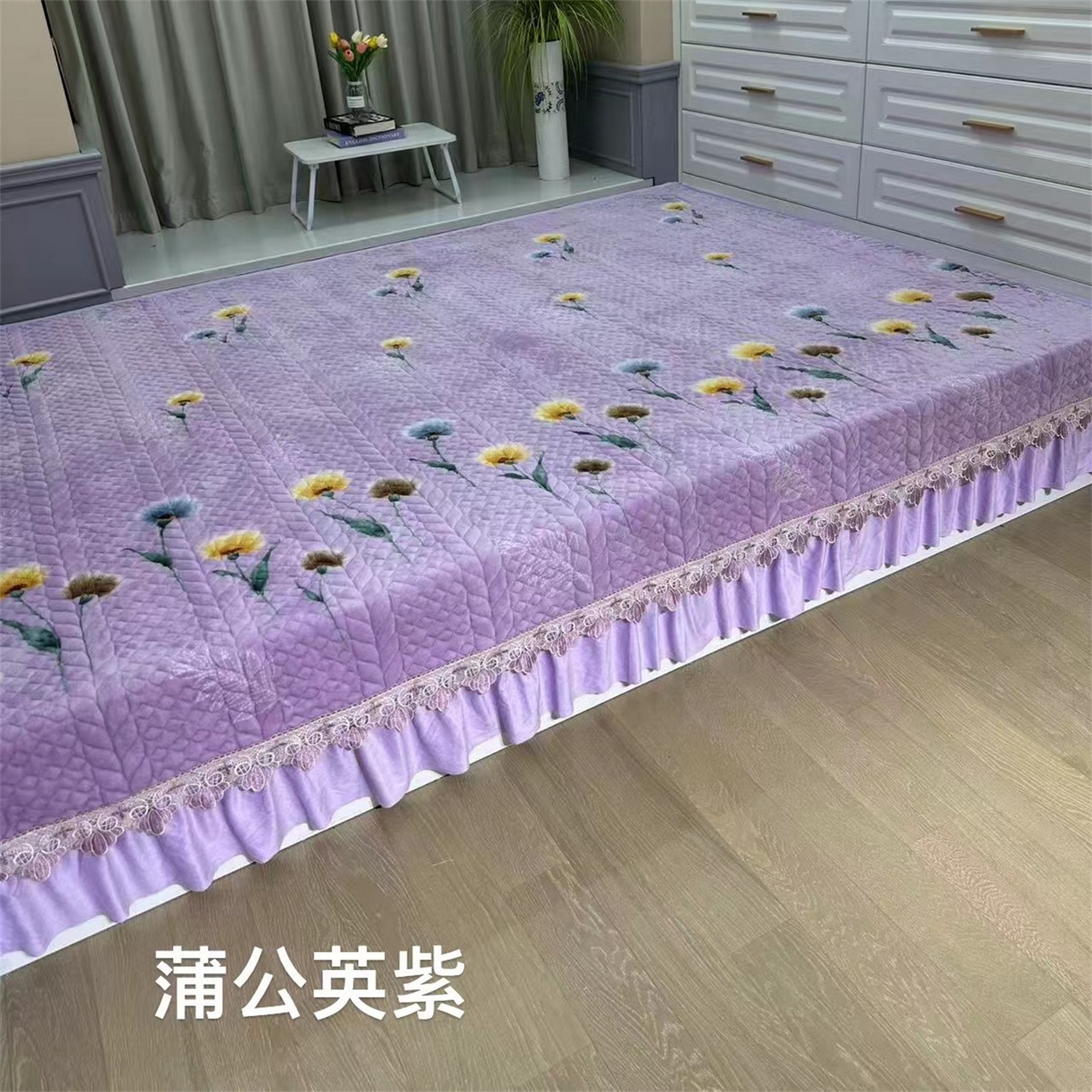 91家纺网 家纺一手货源 找家纺 （总）铭源榻榻米炕盖 新款水晶绒双面榻榻米炕盖