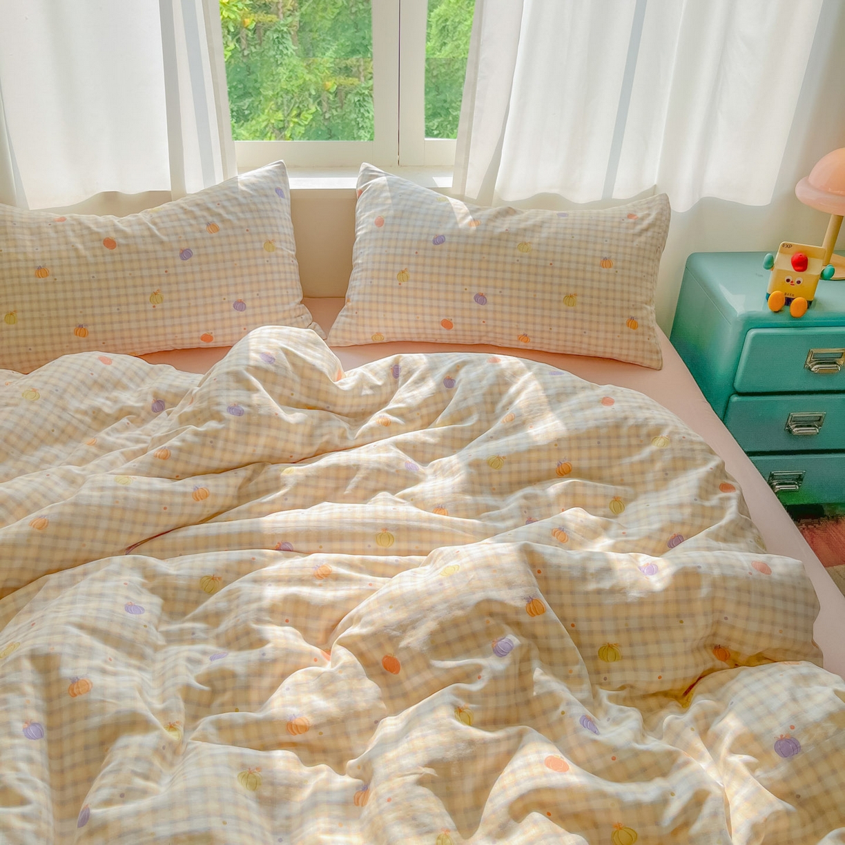 91家纺网 家纺一手货源 找家纺 （总）一比一家纺 2025新款全棉双层纱四件套