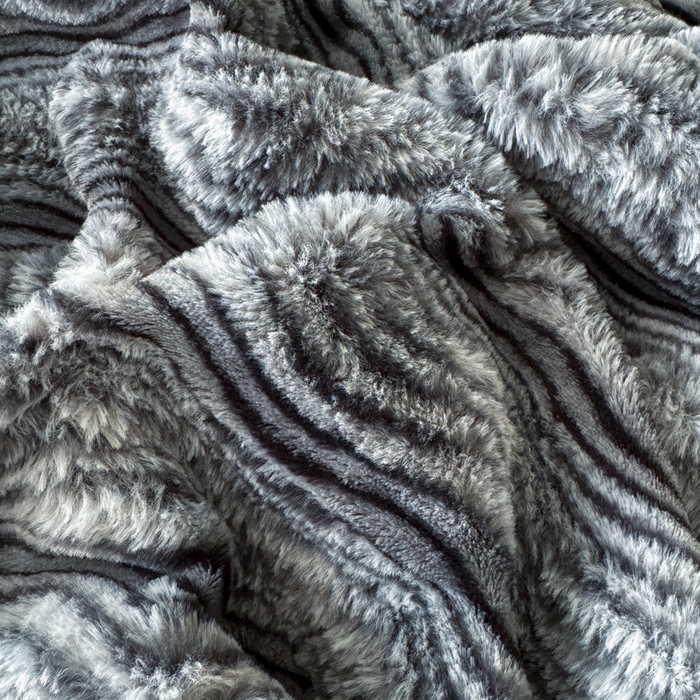 91家纺网 家纺一手货源 找家纺 丹本家纺 2025新款加厚大兔毛牛奶绒多功能盖毯毛毯毯子 波浪-灰