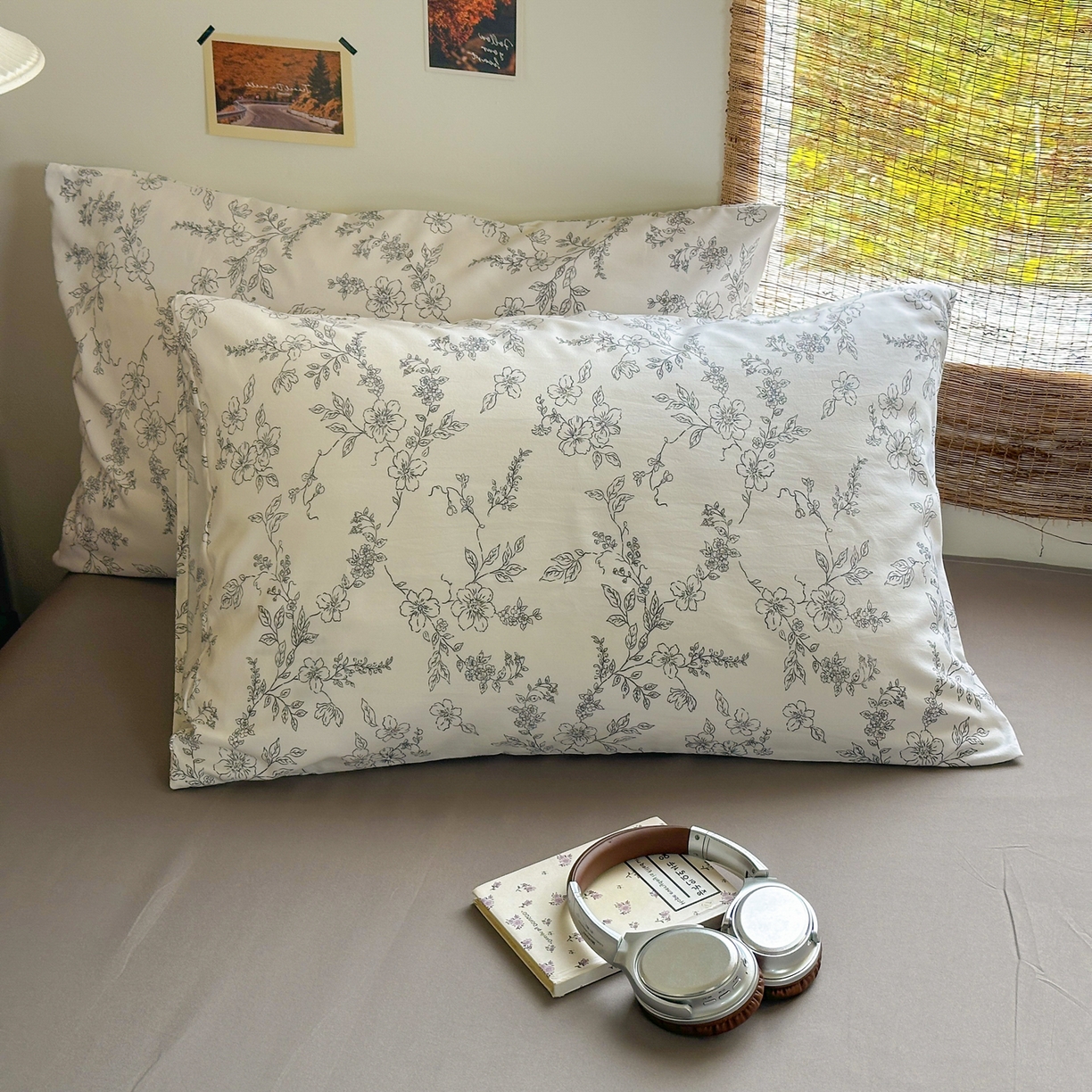 91家纺网 家纺一手货源 找家纺 曼璐家纺 2025新款碎花双拼水洗棉四件套学生宿舍三件套单双人被套和床笠款-床单床笠套件 莫奈