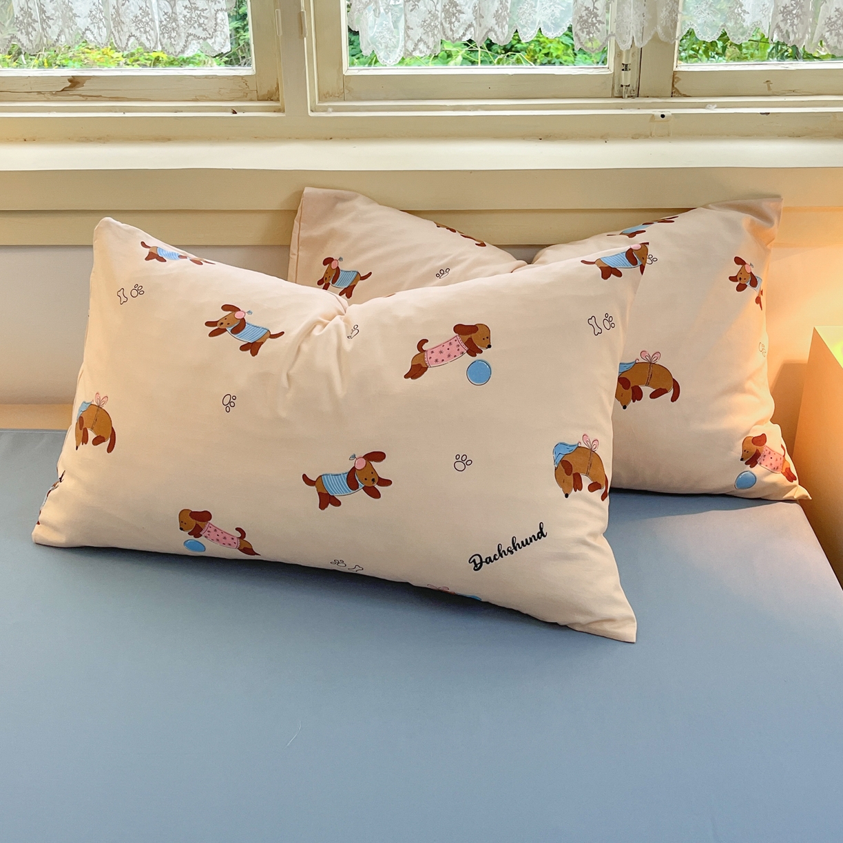 91家纺网 家纺一手货源 找家纺 曼璐家纺 2025新款碎花双拼水洗棉四件套学生宿舍三件套单双人被套和床笠款-床单床笠套件 旺仔