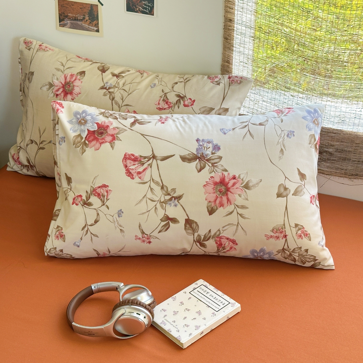 91家纺网 家纺一手货源 找家纺 曼璐家纺 2025新款碎花双拼水洗棉四件套学生宿舍三件套单双人被套和床笠款-床单床笠套件 玫瑰之约