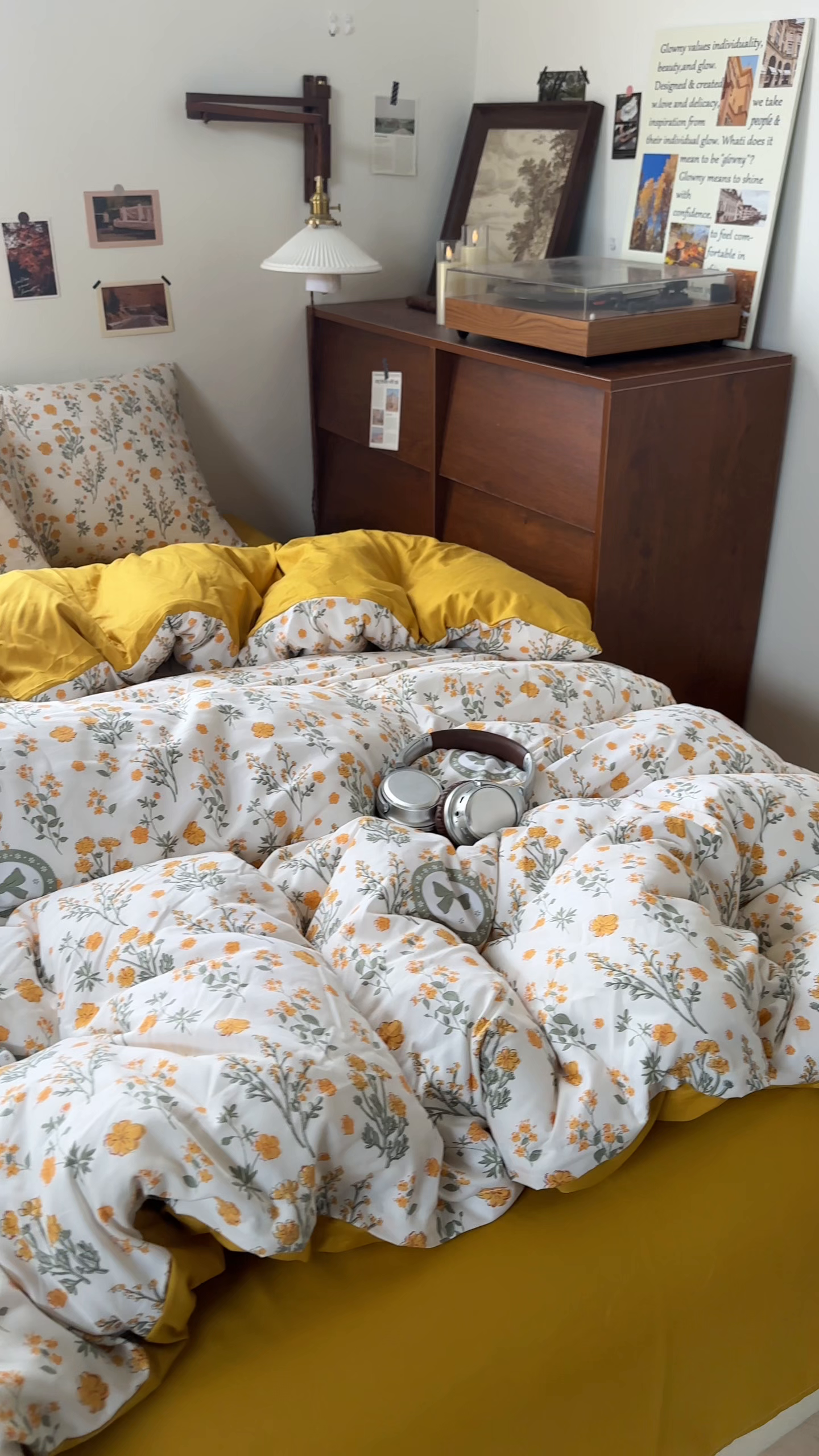 91家纺网 家纺一手货源 找家纺 曼璐家纺 2025新款碎花双拼水洗棉四件套学生宿舍三件套单双人被套和床笠款-床单床笠套件 假日-橘