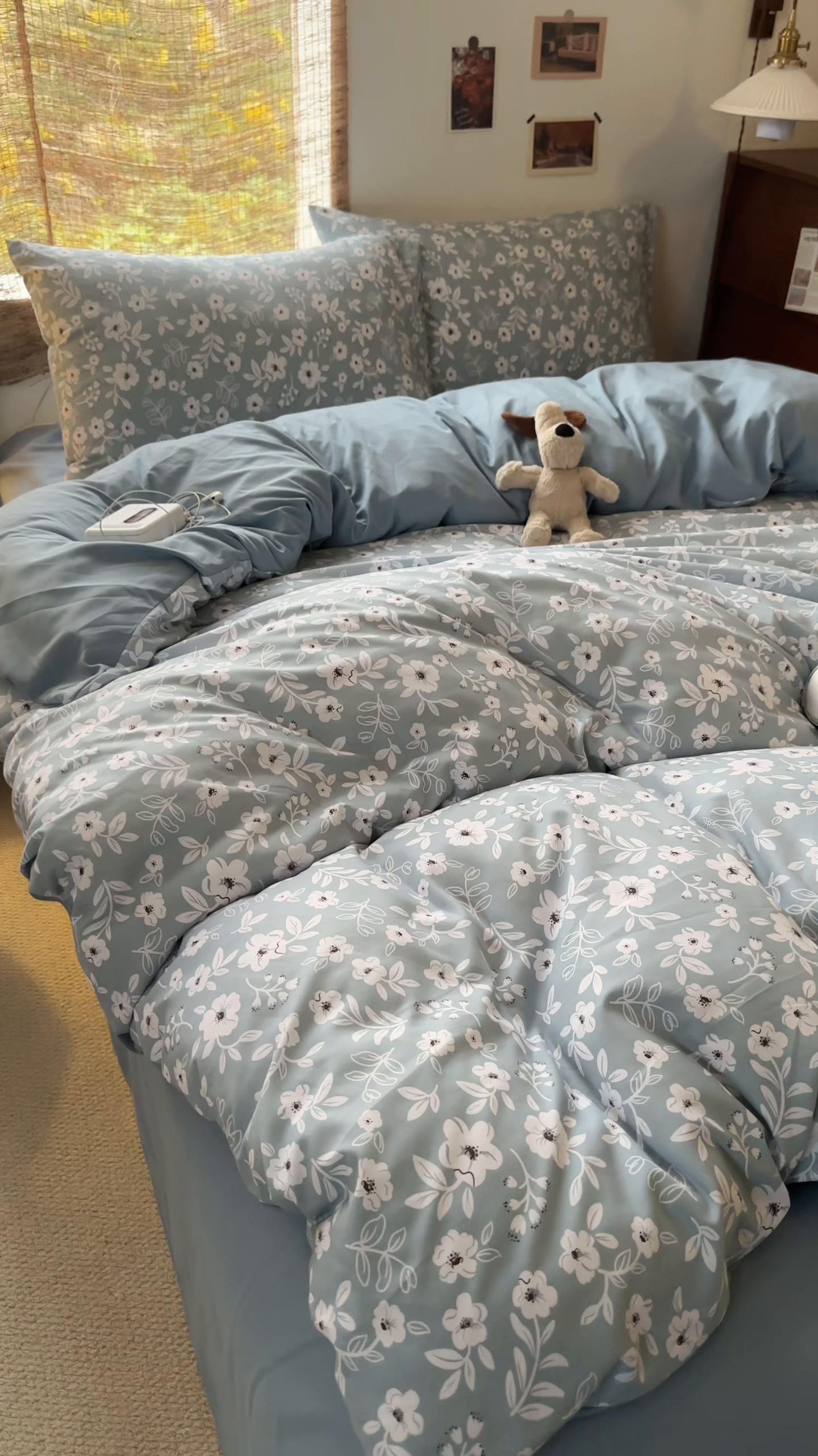 91家纺网 家纺一手货源 找家纺 曼璐家纺 2025新款碎花双拼水洗棉四件套学生宿舍三件套单双人被套和床笠款-床单床笠套件 木槿