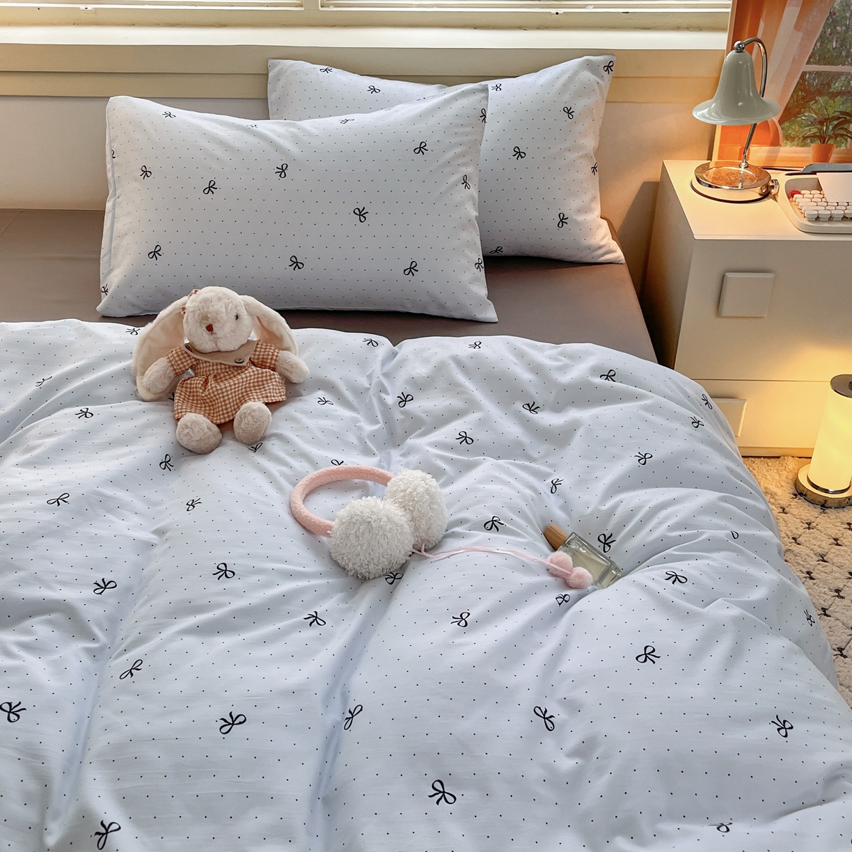 91家纺网 家纺一手货源 找家纺 曼璐家纺 2025新款碎花双拼水洗棉四件套学生宿舍三件套单双人被套和床笠款单被套 可颂-兰