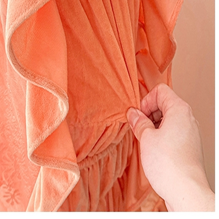 91家纺网 家纺一手货源 找家纺 情恒家纺 2025新款宝宝绒夹棉单品床头罩床头罩单件 玫瑰盛典-明媚橙