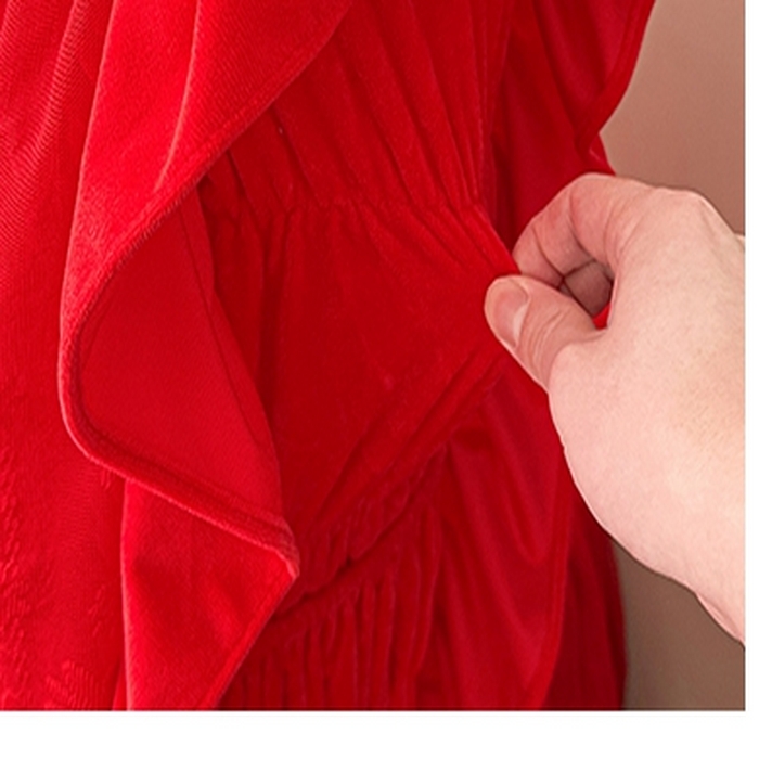 91家纺网 家纺一手货源 找家纺 情恒家纺 2025新款宝宝绒夹棉单品床头罩床头罩单件 玫瑰盛典-中国红