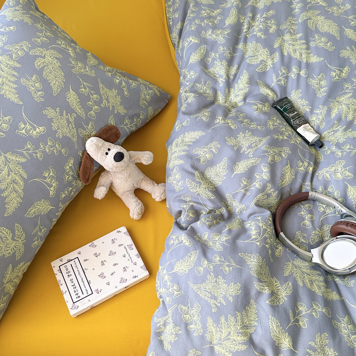 91家纺网 家纺一手货源 找家纺 曼璐家纺 2025新款碎花双拼水洗棉四件套学生宿舍三件套单双人被套和床笠款单被套 深情-绿