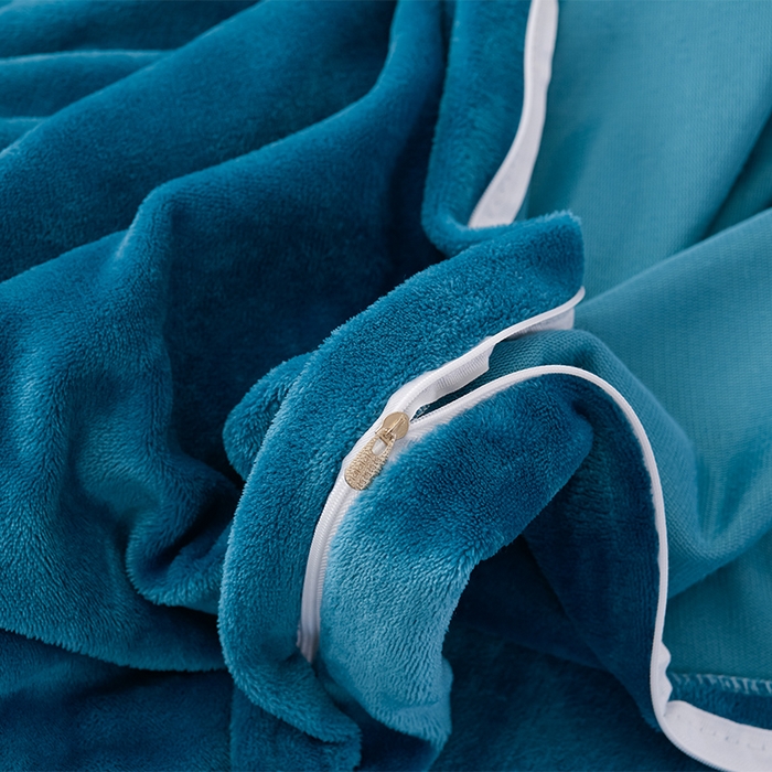 91家纺网 家纺一手货源 找家纺 绒小宣  2025新款加厚牛奶绒刺绣花保暖四件套-花开富贵提供买家秀 花开富贵-宝石蓝