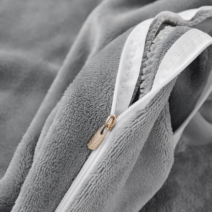 91家纺网 家纺一手货源 找家纺 绒小宣  2025新款加厚牛奶绒刺绣花保暖四件套-花开富贵提供买家秀 花开富贵-高级灰